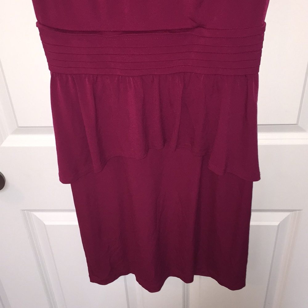 AB Studio ✨ - Raspberry Peplum Dress - Picture 2 of 7